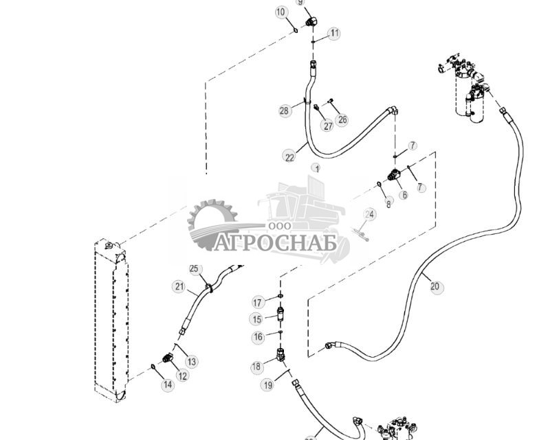 Трубопровод, охладитель гидравлической жидкости - ST829831 223.jpg